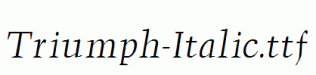 Triumph-Italic.ttf