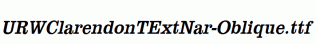URWClarendonTExtNar-Oblique.ttf