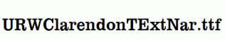 URWClarendonTExtNar.ttf