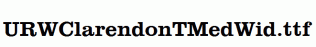 URWClarendonTMedWid.ttf