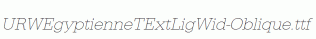 URWEgyptienneTExtLigWid-Oblique.ttf