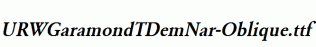 URWGaramondTDemNar-Oblique.ttf