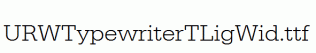 URWTypewriterTLigWid.ttf