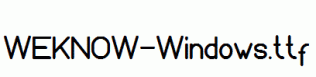 WEKNOW-Windows.ttf