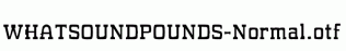 WHATSOUNDPOUNDS-Normal.otf
