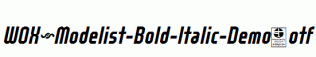 WOX~Modelist-Bold-Italic-Demo.otf