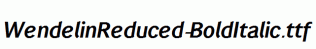 WendelinReduced-BoldItalic.ttf