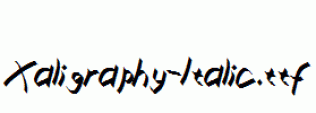 Xaligraphy-Italic.ttf