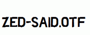 Zed-Said.otf