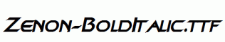 Zenon-BoldItalic.ttf