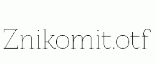 Znikomit.otf