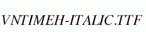 fonts VnTimeH-Italic.ttf