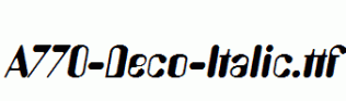 A770-Deco-Italic.ttf