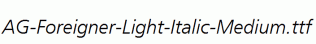 AG-Foreigner-Light-Italic-Medium.ttf