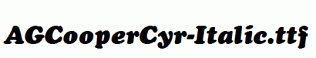 AGCooperCyr-Italic.ttf