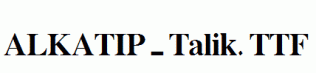 ALKATIP-Talik.ttf