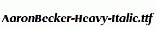 AaronBecker-Heavy-Italic.ttf