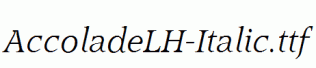 AccoladeLH-Italic.ttf