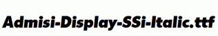Admisi-Display-SSi-Italic.ttf