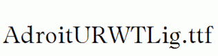 AdroitURWTLig.ttf
