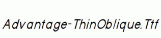 Advantage-ThinOblique.ttf