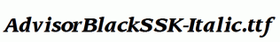 AdvisorBlackSSK-Italic.ttf