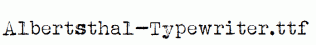 Albertsthal-Typewriter.ttf