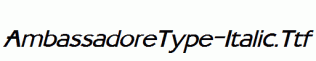 AmbassadoreType-Italic.ttf