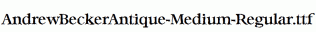 AndrewBeckerAntique-Medium-Regular.ttf