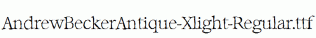 AndrewBeckerAntique-Xlight-Regular.ttf