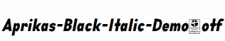 Aprikas-Black-Italic-Demo.otf