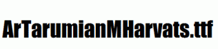 ArTarumianMHarvats.ttf
