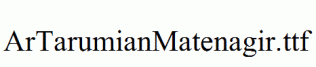 ArTarumianMatenagir.ttf