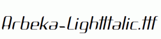Arbeka-LightItalic.ttf