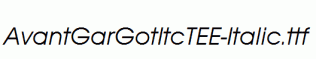 AvantGarGotItcTEE-Italic.ttf
