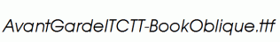 AvantGardeITCTT-BookOblique.ttf
