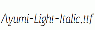 Ayumi-Light-Italic.ttf