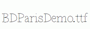 BDParisDemo.ttf