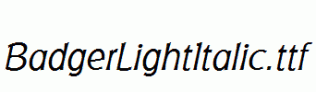 BadgerLightItalic.ttf