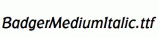 BadgerMediumItalic.ttf