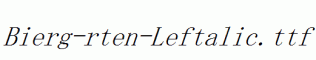 Bierg-rten-Leftalic.ttf