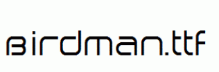 Birdman.ttf
