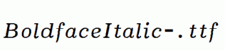 BoldfaceItalic-.ttf