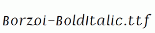 Borzoi-BoldItalic.ttf