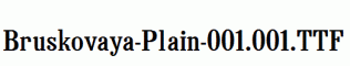 Bruskovaya-Plain-001.001.ttf