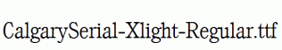 CalgarySerial-Xlight-Regular.ttf
