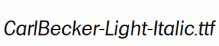 CarlBecker-Light-Italic.ttf