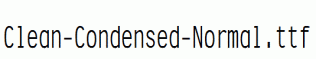 Clean-Condensed-Normal.ttf