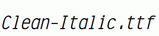 Clean-Italic.ttf