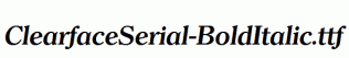 ClearfaceSerial-BoldItalic.ttf